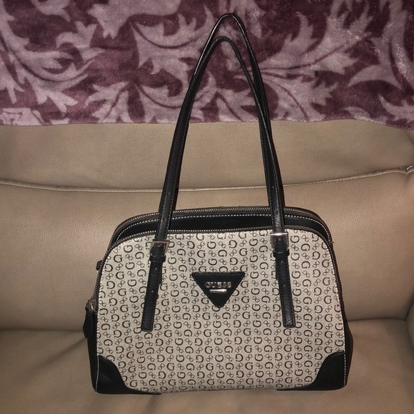 Guess Black&Gray Shoulder Purse - Picture 1 of 9
